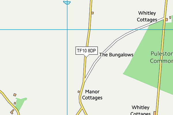 TF10 8DP map - OS VectorMap District (Ordnance Survey)