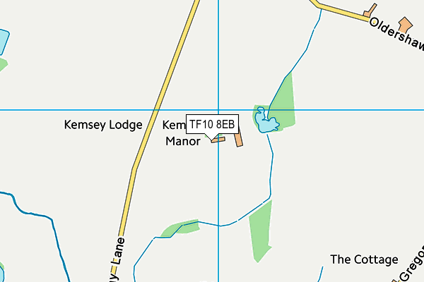 TF10 8EB map - OS VectorMap District (Ordnance Survey)