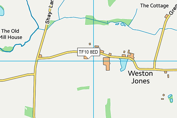 TF10 8ED map - OS VectorMap District (Ordnance Survey)