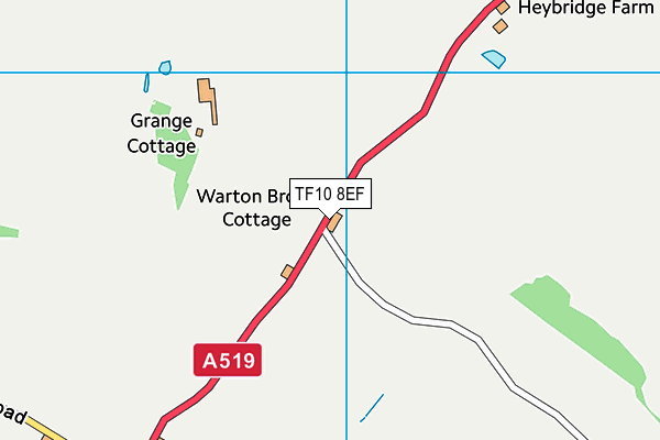 TF10 8EF map - OS VectorMap District (Ordnance Survey)