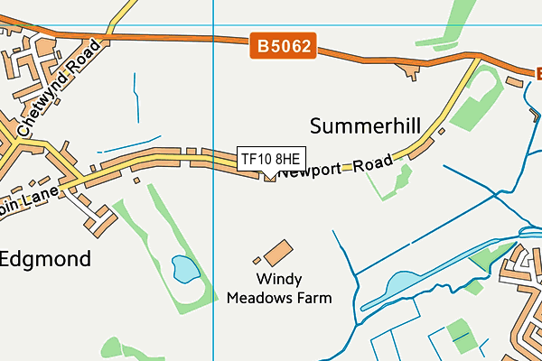 TF10 8HE map - OS VectorMap District (Ordnance Survey)