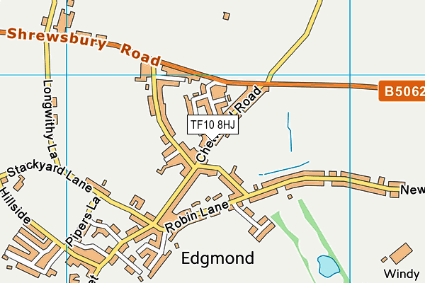 TF10 8HJ map - OS VectorMap District (Ordnance Survey)