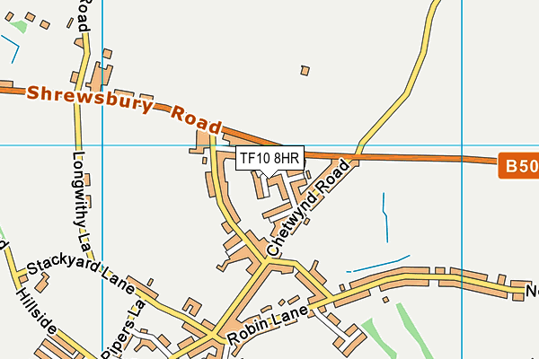 TF10 8HR map - OS VectorMap District (Ordnance Survey)