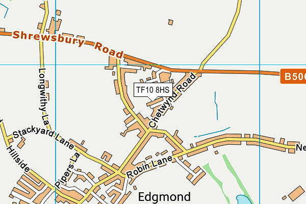 TF10 8HS map - OS VectorMap District (Ordnance Survey)