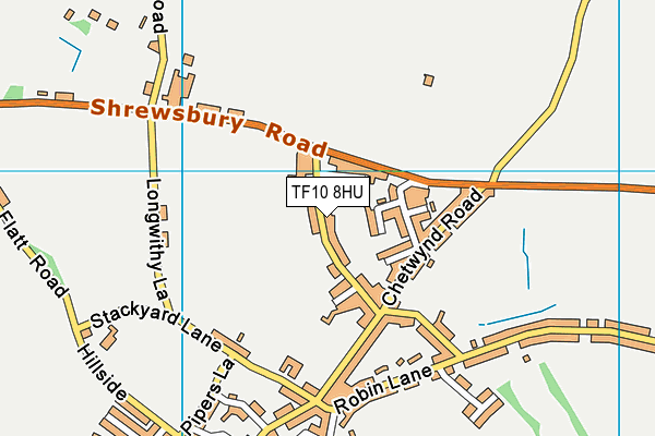 Edgmond Playing Fields map (TF10 8HU) - OS VectorMap District (Ordnance Survey)
