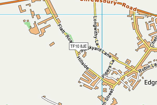 TF10 8JE map - OS VectorMap District (Ordnance Survey)