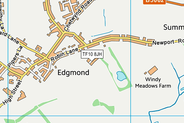 TF10 8JH map - OS VectorMap District (Ordnance Survey)