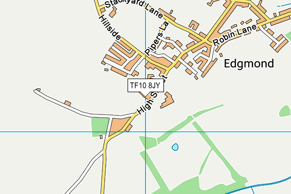 TF10 8JY map - OS VectorMap District (Ordnance Survey)