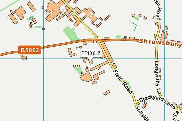 TF10 8JZ map - OS VectorMap District (Ordnance Survey)