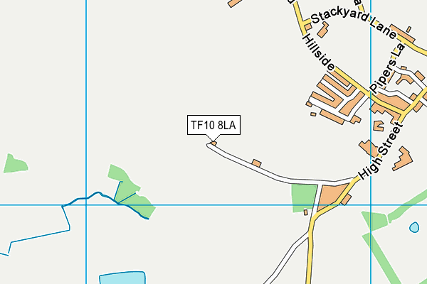 TF10 8LA map - OS VectorMap District (Ordnance Survey)