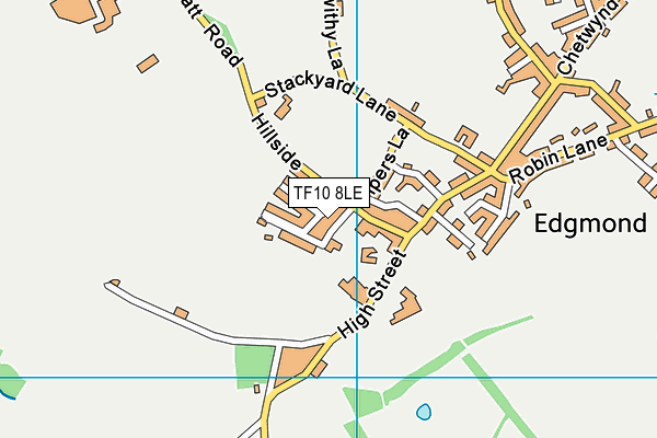 TF10 8LE map - OS VectorMap District (Ordnance Survey)