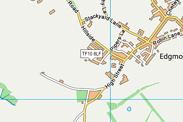 TF10 8LF map - OS VectorMap District (Ordnance Survey)