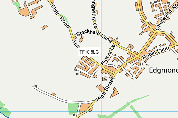 TF10 8LG map - OS VectorMap District (Ordnance Survey)