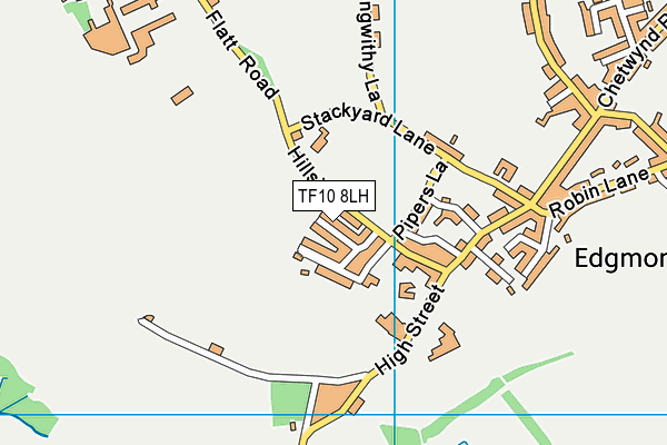 TF10 8LH map - OS VectorMap District (Ordnance Survey)