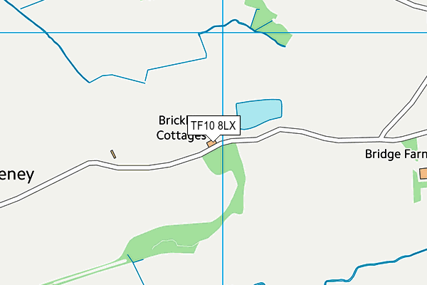 TF10 8LX map - OS VectorMap District (Ordnance Survey)