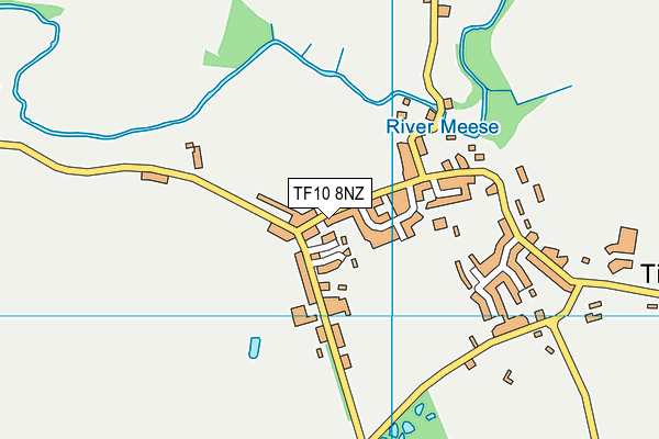 TF10 8NZ map - OS VectorMap District (Ordnance Survey)