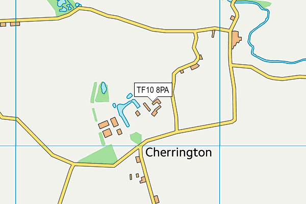 TF10 8PA map - OS VectorMap District (Ordnance Survey)