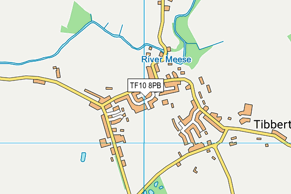 TF10 8PB map - OS VectorMap District (Ordnance Survey)