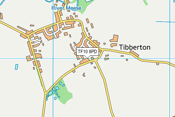 TF10 8PD map - OS VectorMap District (Ordnance Survey)