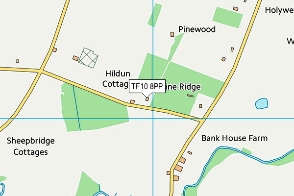 TF10 8PP map - OS VectorMap District (Ordnance Survey)