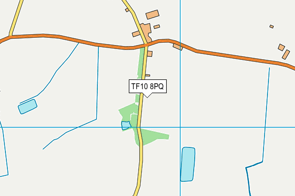 TF10 8PQ map - OS VectorMap District (Ordnance Survey)