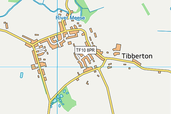 TF10 8PR map - OS VectorMap District (Ordnance Survey)