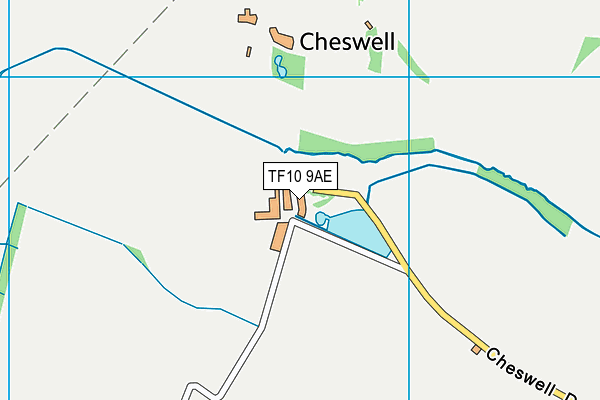 TF10 9AE map - OS VectorMap District (Ordnance Survey)