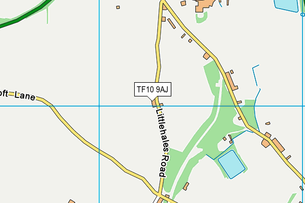 TF10 9AJ map - OS VectorMap District (Ordnance Survey)