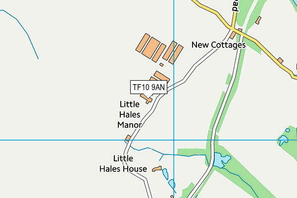 TF10 9AN map - OS VectorMap District (Ordnance Survey)