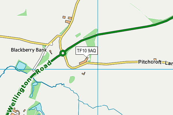 TF10 9AQ map - OS VectorMap District (Ordnance Survey)