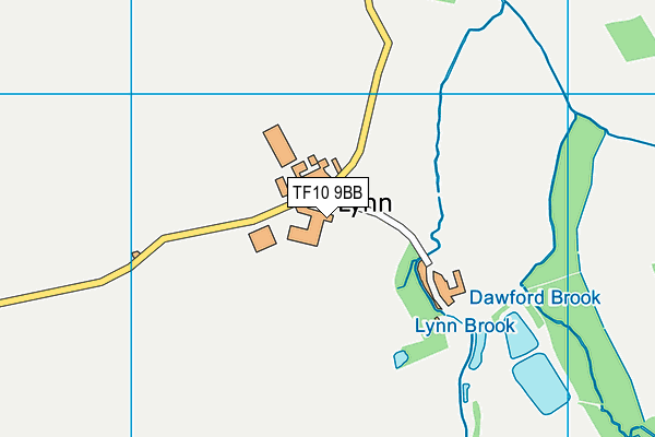 TF10 9BB map - OS VectorMap District (Ordnance Survey)