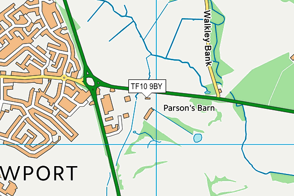 TF10 9BY map - OS VectorMap District (Ordnance Survey)