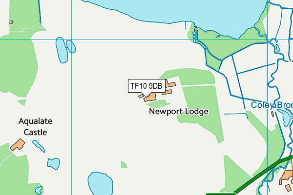 TF10 9DB map - OS VectorMap District (Ordnance Survey)