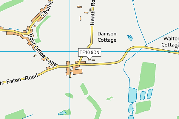 TF10 9DN map - OS VectorMap District (Ordnance Survey)