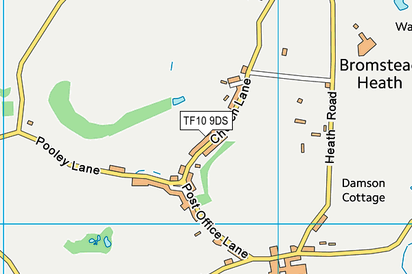 TF10 9DS map - OS VectorMap District (Ordnance Survey)