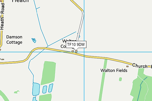 TF10 9DW map - OS VectorMap District (Ordnance Survey)