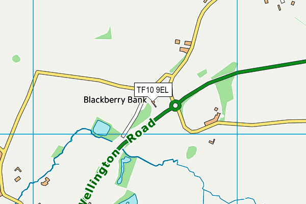 TF10 9EL map - OS VectorMap District (Ordnance Survey)