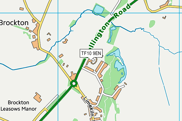 TF10 9EN map - OS VectorMap District (Ordnance Survey)