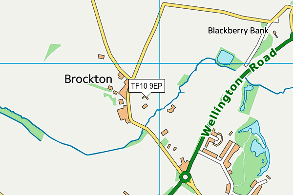 TF10 9EP map - OS VectorMap District (Ordnance Survey)