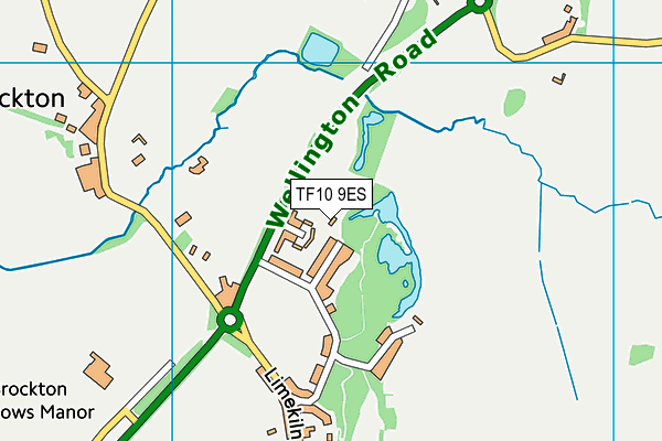 TF10 9ES map - OS VectorMap District (Ordnance Survey)