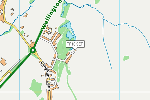 TF10 9ET map - OS VectorMap District (Ordnance Survey)