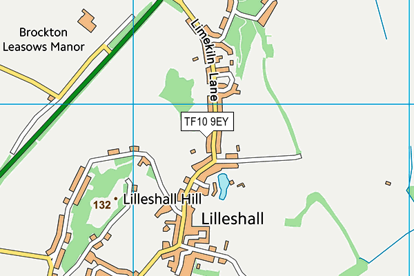 Lilleshall Primary School map (TF10 9EY) - OS VectorMap District (Ordnance Survey)