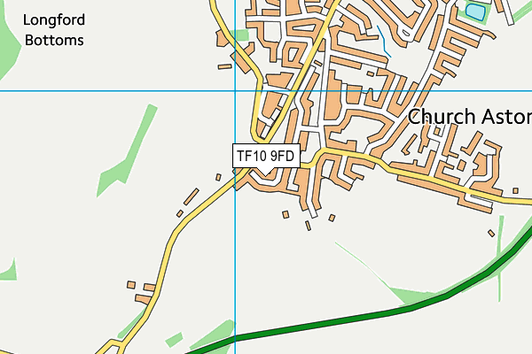 TF10 9FD map - OS VectorMap District (Ordnance Survey)