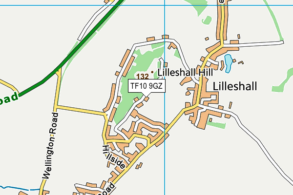 TF10 9GZ map - OS VectorMap District (Ordnance Survey)