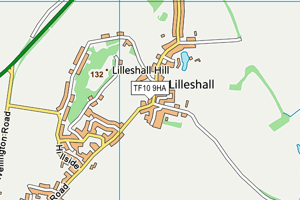 TF10 9HA map - OS VectorMap District (Ordnance Survey)