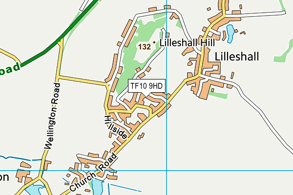 TF10 9HD map - OS VectorMap District (Ordnance Survey)