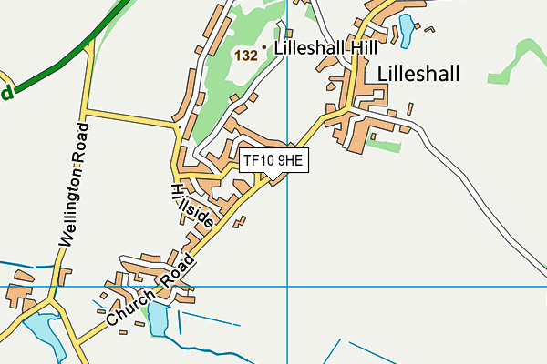 Lilleshall Cricket Club map (TF10 9HE) - OS VectorMap District (Ordnance Survey)
