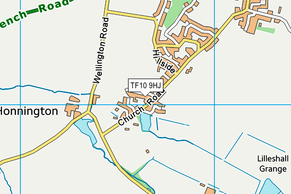 TF10 9HJ map - OS VectorMap District (Ordnance Survey)