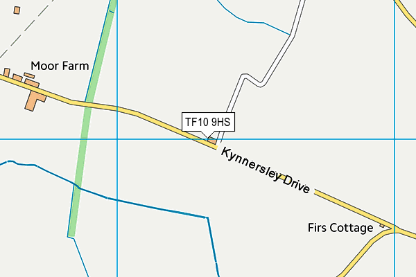 TF10 9HS map - OS VectorMap District (Ordnance Survey)