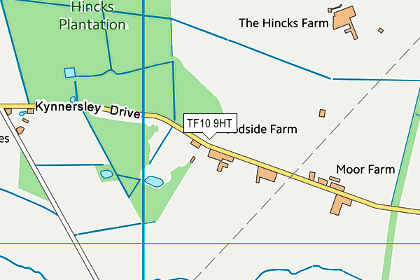 TF10 9HT map - OS VectorMap District (Ordnance Survey)